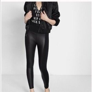 Express faux leather paneled leggings